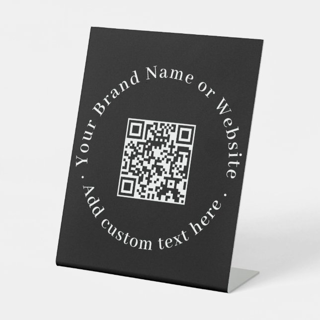 QR-Code | Moderne, stilvolle Business-Website Sockelschild (Vorderseite)