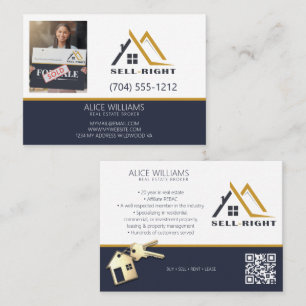 QR-Code Moderner Foto Pro Realtor Makler Visitenkarte