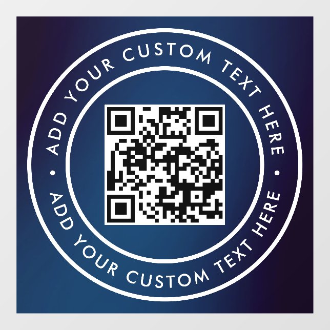 QR-Code | Modernes, einfaches und stilvolles Scann Fensteraufkleber (Blatt)