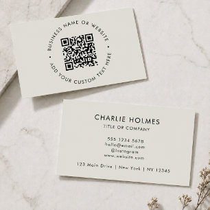 QR-Code Modernes, grau Berufliches Scannable Visitenkarte