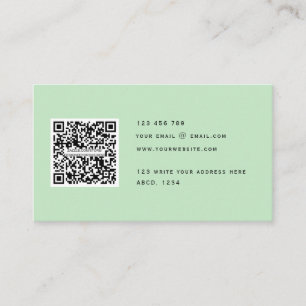 QR-Code Modernes Minimalistisches Elegantes Sauber Visitenkarte