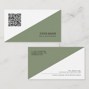 QR-Code Modernes, Minimalistisches, sauberes Beruf Visitenkarte