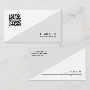 QR-Code Modernes, Minimalistisches, sauberes Beruf Visitenkarte