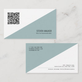 QR-Code Modernes, Minimalistisches, sauberes Beruf Visitenkarte