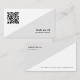 QR-Code Modernes, Minimalistisches, sauberes Beruf Visitenkarte