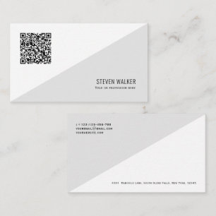 QR-Code Modernes, Minimalistisches, sauberes Beruf Visitenkarte