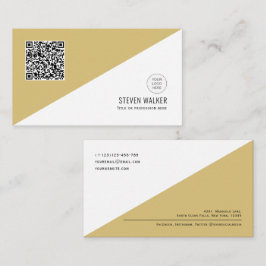 QR-Code Modernes, Minimalistisches, sauberes Unter Visitenkarte