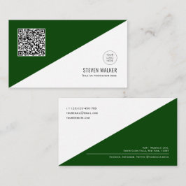 QR-Code Modernes, Minimalistisches, sauberes Unter Visitenkarte