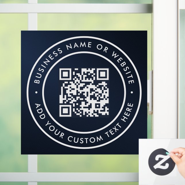 QR-Code | Modernes, stilvolles Scannable Fensteraufkleber (Zuhause)