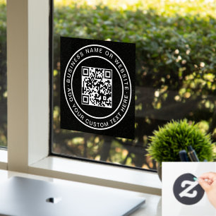 QR-Code Modernes, stilvolles Scannable Window Cl Fensteraufkleber