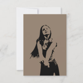 Qr Code modische Black Dancing Girl Silhouette Karte