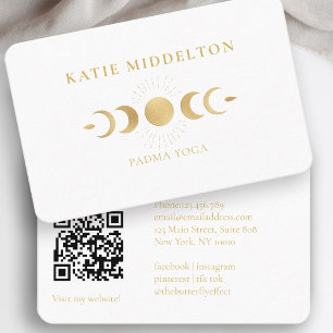 QR-Code - Moon Yoga Reiki Wellness-Business-Karte Visitenkarte