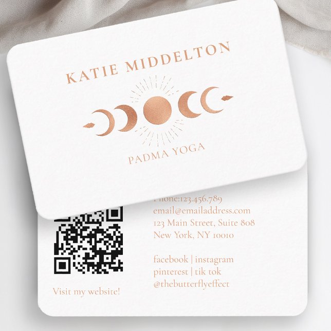 QR-Code - Moon Yoga Reiki Wellness-Business-Karte Visitenkarte (Von Creator hochgeladen)