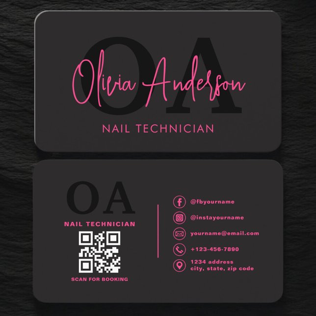 QR-Code-Nagelspezialist-Künstler Visitenkarte (Von Creator hochgeladen)