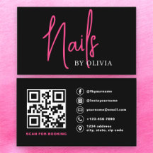 QR Code Nail Specialist Artist Moderne Typografie