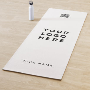 QR-Code Name Unternehmen Unternehmenswerbung Yogamatte