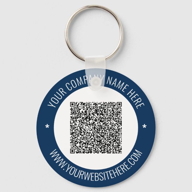 QR-Code Name Website-Farben Werbung Schlüsselanhän Schlüsselanhänger (Vorderseite)