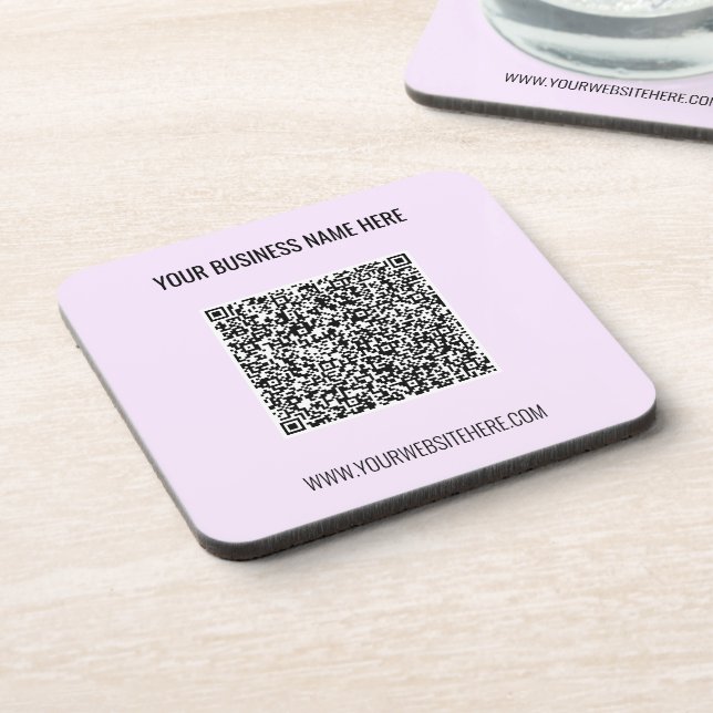 QR Code Name Website Werbemittelabdeckung Getränkeuntersetzer (Linke Seite)