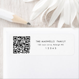 QR-Code Namen des Paares Hochzeit Rücksendeadresse