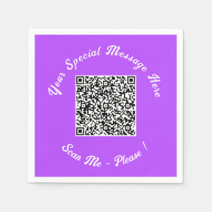 QR Code Napkins mit benutzerdefiniertem Text und F Serviette