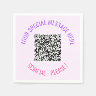 QR-Code Napkins passen Ihren Text und Ihre Farben  Serviette