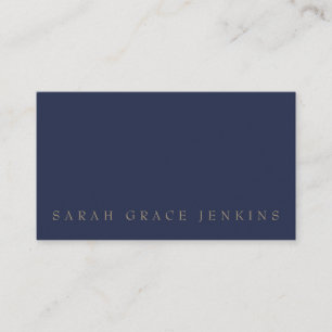 QR-Code Navy Gold Elegante Moderne Visitenkarte