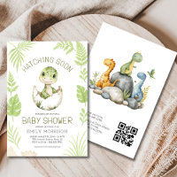 QR Code Niedlich Dinosaurier Schläge Bald Baby Dus