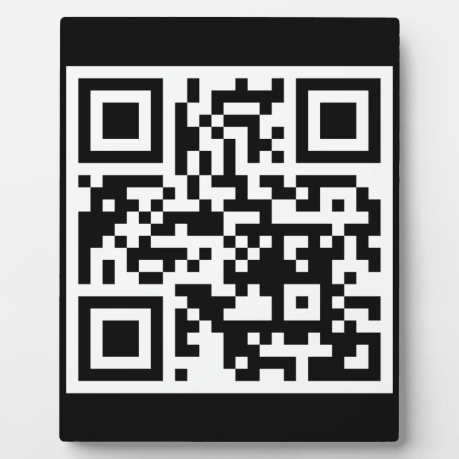QR-Code nur Breitbild-Tabletop-Plaque Fotoplatte (Vorderseite)
