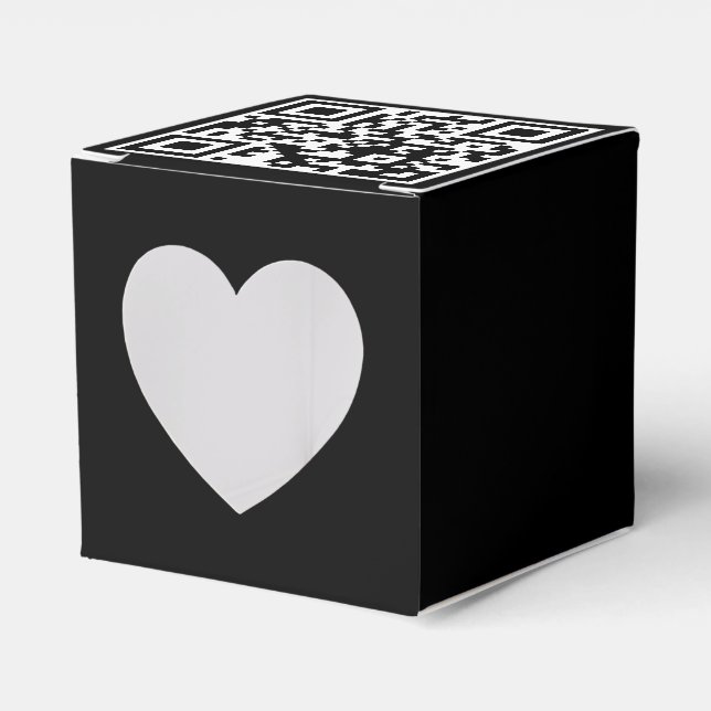 QR Code Nur Herz-Bevorzugung Box Geschenkschachtel (Vorderseite)