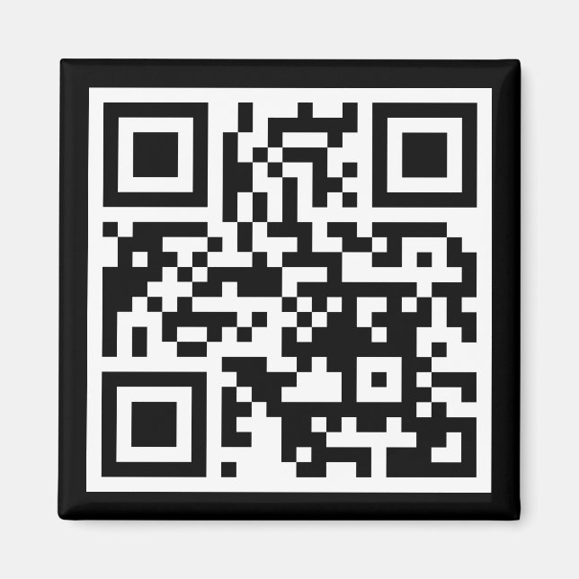QR-Code nur Quadratmaske Magnet (Vorne)
