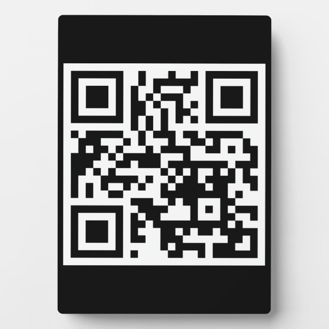 QR-Code nur rechteckige Tablettenplatte mit Easel Fotoplatte (Vorderseite)