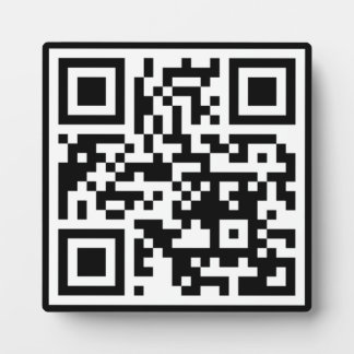 QR-Code Nur Square Tabletop Plaque mit Easel Fotoplatte