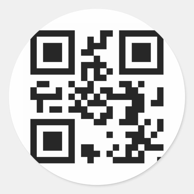 QR-Code - Obama 2012 Runder Aufkleber (Vorderseite)