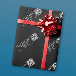 QR-Code oder Logo hochladen Firmenname usw. Geschenkpapier