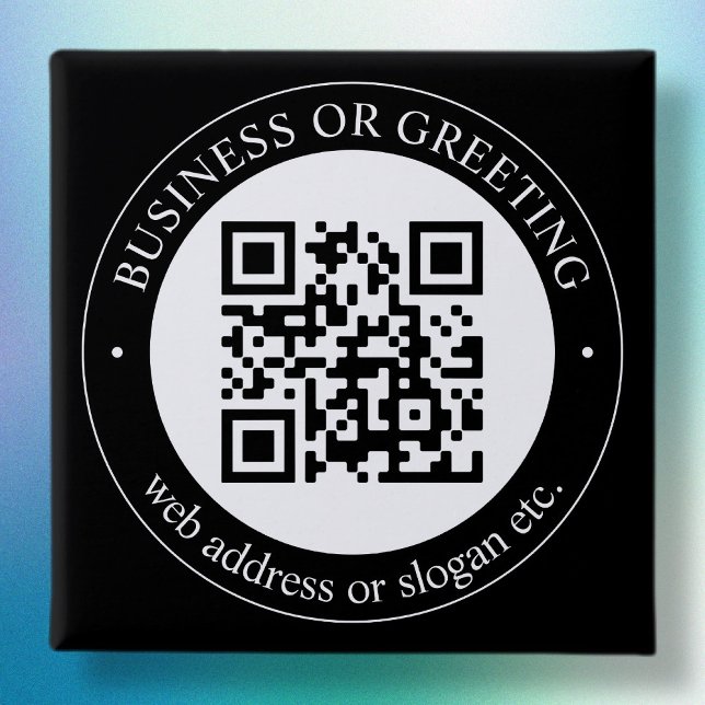 QR-Code oder Logo hochladen | Moderner schwarzer B Button (Von Creator hochgeladen)