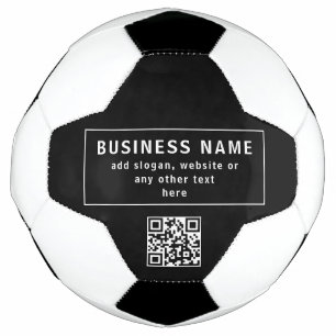 QR-Code oder Logo hochladen Modernes Schwarz Fußball