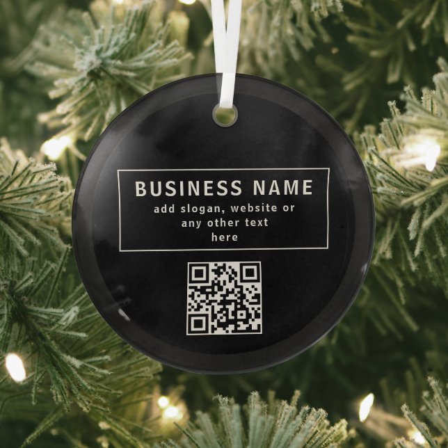 QR-Code oder Logo hochladen | Modernes Schwarz Ornament Aus Glas (InSitu)
