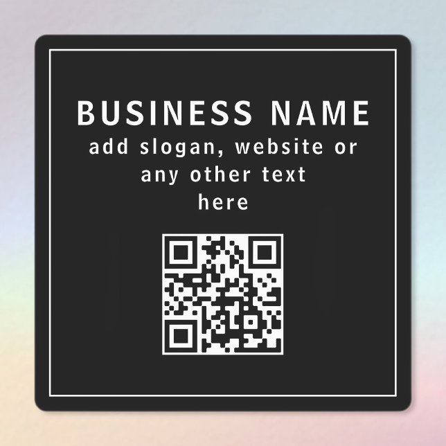 QR-Code oder Logo hochladen | Modernes Schwarz Was Etiketten (Von Creator hochgeladen)