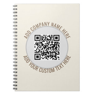 QR Code Office School Minimalistisch Simple Notizblock