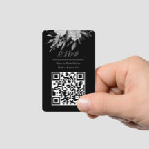 QR-Code Online-Foto Black Floral Website UAWG