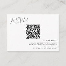QR-Code Online RSVP-Karteneinsteckung für Hochzeit