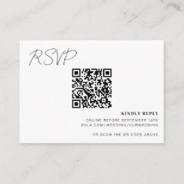 QR-Code Online RSVP-Karteneinsteckung für Hochzeit Begleitkarte