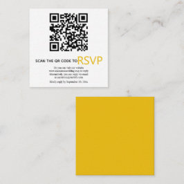 QR-Code online UAWG moderne gelbe Hochzeit Begleitkarte