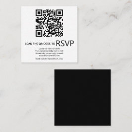 QR-Code online UAWG moderne Schwarz-Weiß-Hochzeit Begleitkarte