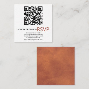QR-Code Online-UAWG Terracotta Hochzeit Begleitkarte