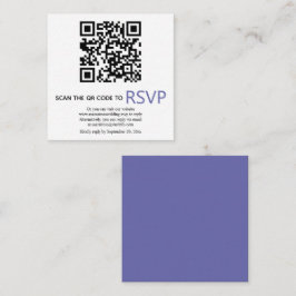 QR-Code online UAWG zeitgenössisch-blaue Hochzeit Begleitkarte