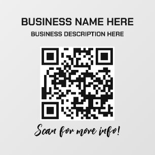 QR-Code Opake Business Car Truck Fensterheber Fensteraufkleber