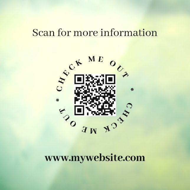 QR-Code Opake Window Clying Fensteraufkleber (Blatt 3)