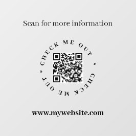 QR-Code Opake Window Clying Fensteraufkleber