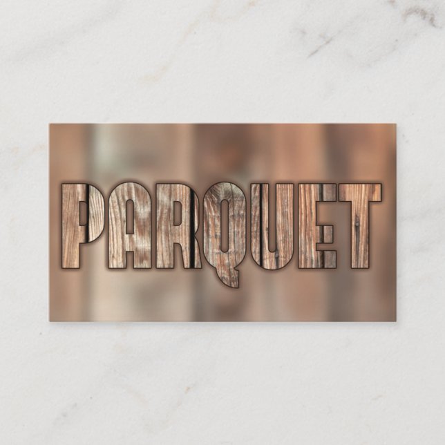 QR-Code Parkett mit rustikalem Holzstil Visitenkarte (Vorderseite)